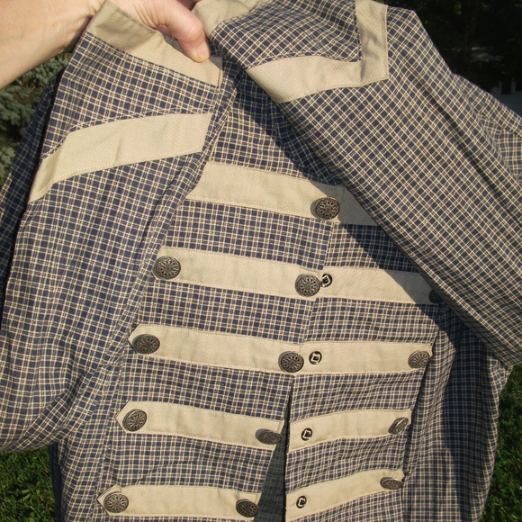 WOMENS M HandMade Steampunk Plaid Jacket - Picture 2 of 7